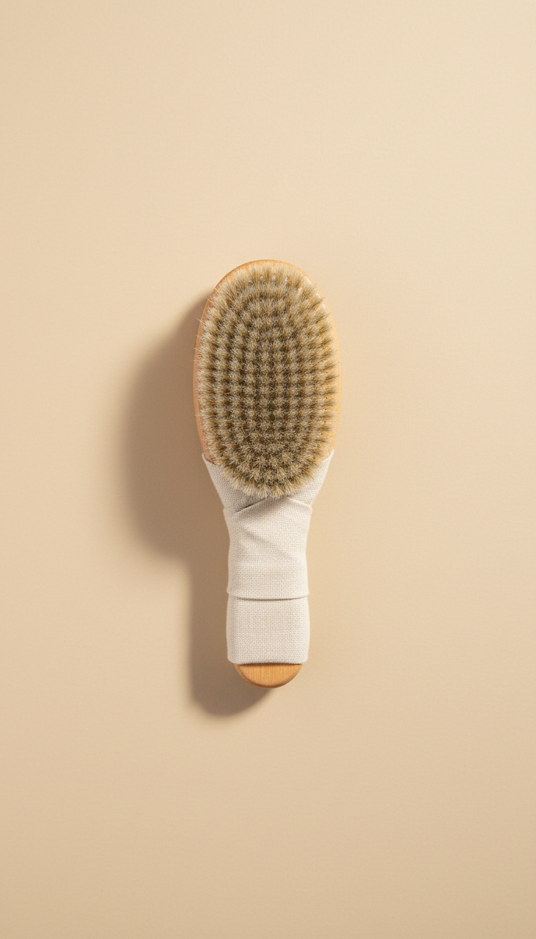 Elegant Linen Grooming Brush for Cats and Dogs