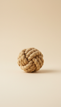 Natural Wool Rope Dog Toy Warm Oat