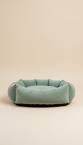 Plush Dog Bed in Sage Leaf